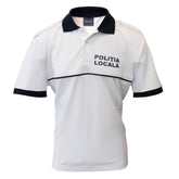 Tricou Polo Alb Politia Locala (100% Bumbac)