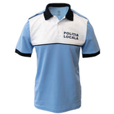 Tricou Polo Alb/Bleu Politia Locala (50% Bumbac - 50% Poliester)