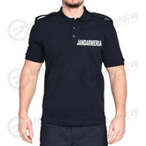 Tricou Polo Bleumarin Jandarmeria (50% Bumbac - 50% Poliester, cu porturi embleme/pix)