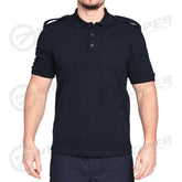 Tricou Polo Bleumarin Neinscriptionat (50% Bumbac - 50% Poliester, cu port embleme/pix)