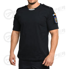 Tricou Bleumarin Black Iris - AIR- Jandarmeria (100% Bumbac, inscriptionat la baza gatului)