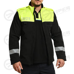 Scurta de vant 2 Politia Locala (Viper® Duty Softshell, Hi-Vis/Negru)