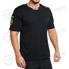 Tricou Bleumarin Black Iris - AIR- Jandarmeria (100% Bumbac, inscriptionat la baza gatului)