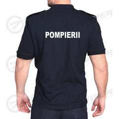 Tricou Polo Bleumarin Pompierii (50% Bumbac - 50% Poliester, cu port embleme/pix)