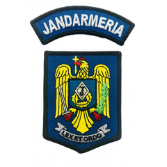 Ecuson brodat JANDARMERIA (scut si semicerc)