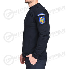 Tricou Maneca Lunga Bleumarin Black Iris Jandarmeria (100% Bumbac, inscriptionat la baza gatului)