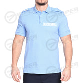 Tricou Polo Bleu Jandarmeria (50% Bumbac - 50% Poliester, cu porturi embleme/pix)