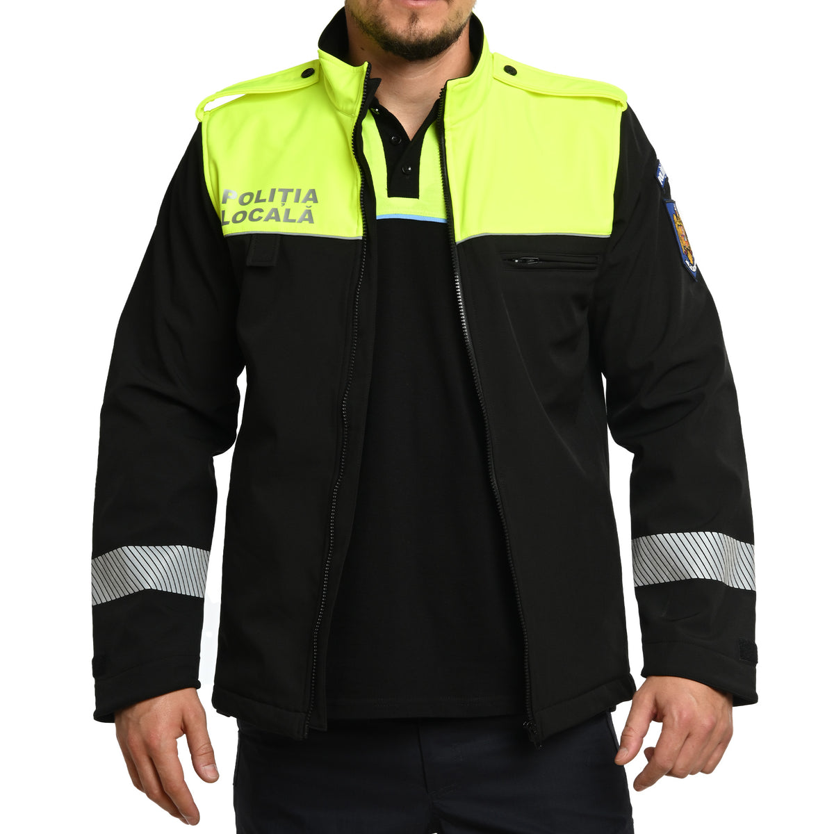 Geaca Viper® Duty Softshell Hi-Vis/Negru Politia Locala