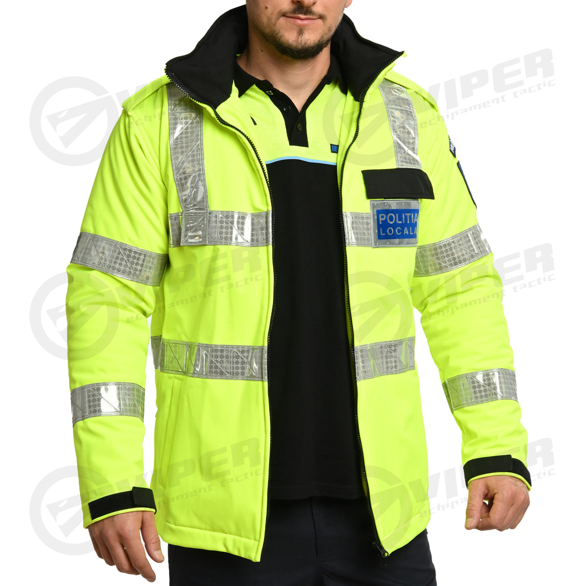 Scurta Hi-Vis Politia Locala (cu mesada detasabila)