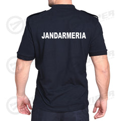 Tricou Polo Bleumarin Jandarmeria (50% Bumbac - 50% Poliester, cu emblema si suport emblema unitate/pix)