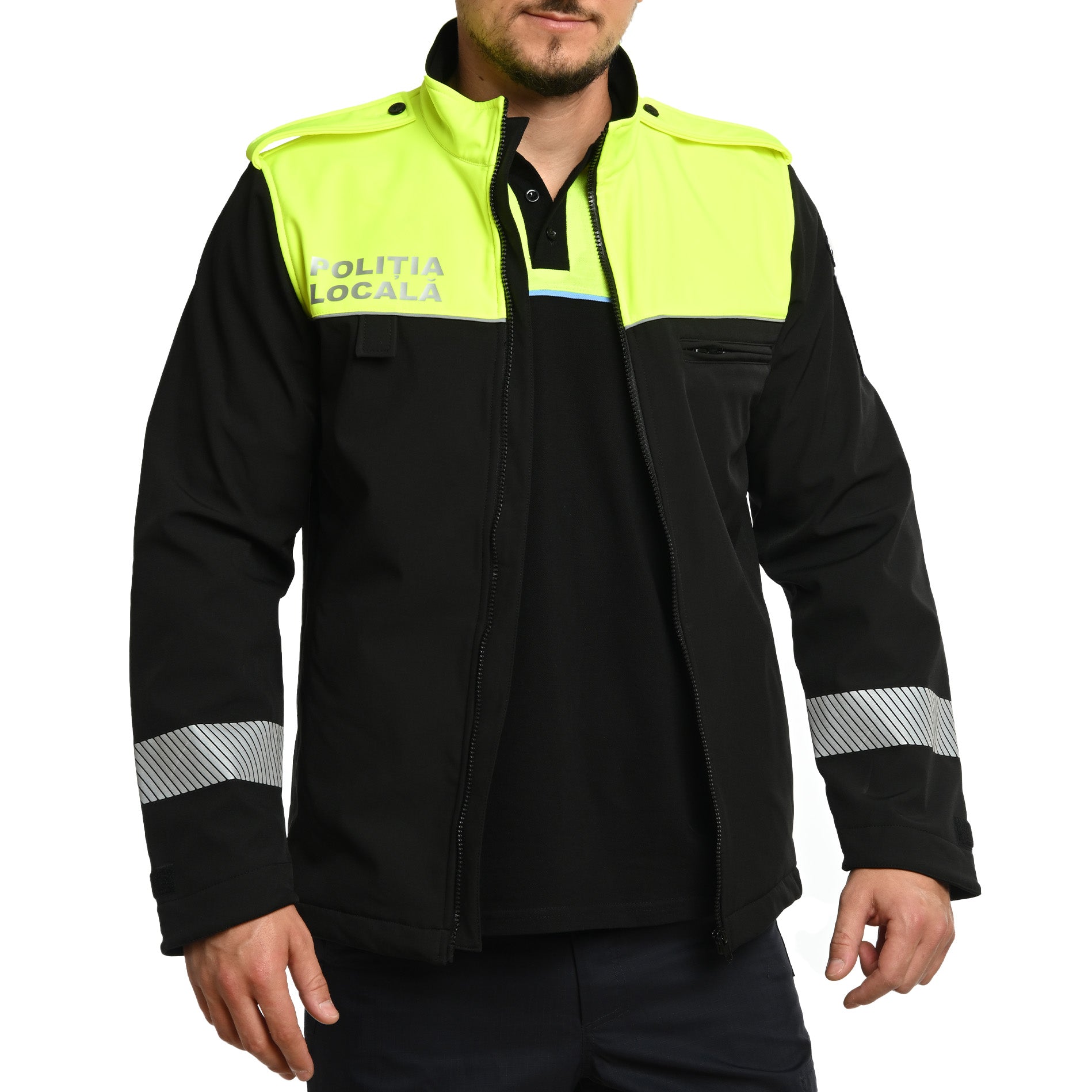 Geaca Viper® Duty Softshell Hi-Vis/Negru Politia Locala