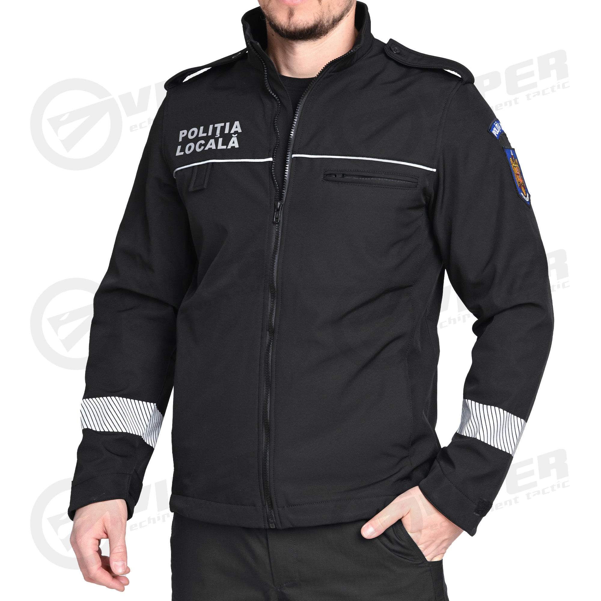 Scurta 1 Politia Locala (Viper® Duty Softshell, Negru, cu mesada detasabila)