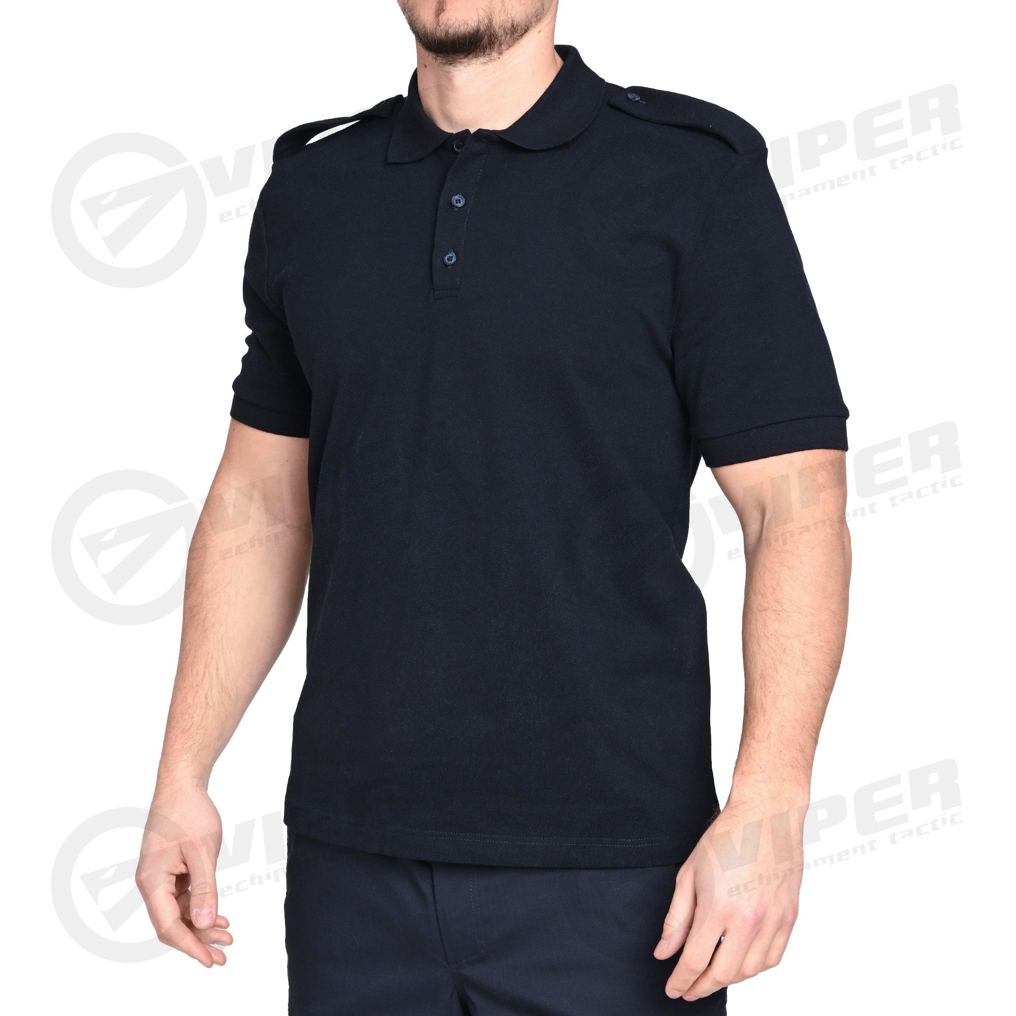 Tricou Polo Bleumarin Neinscriptionat (50% Bumbac - 50% Poliester)