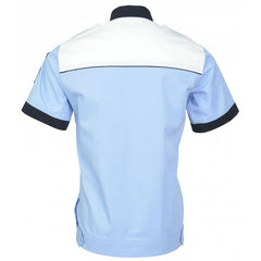 Blouse shirt with band - short sleeve - Local Police - lady (white/blue/blue) 