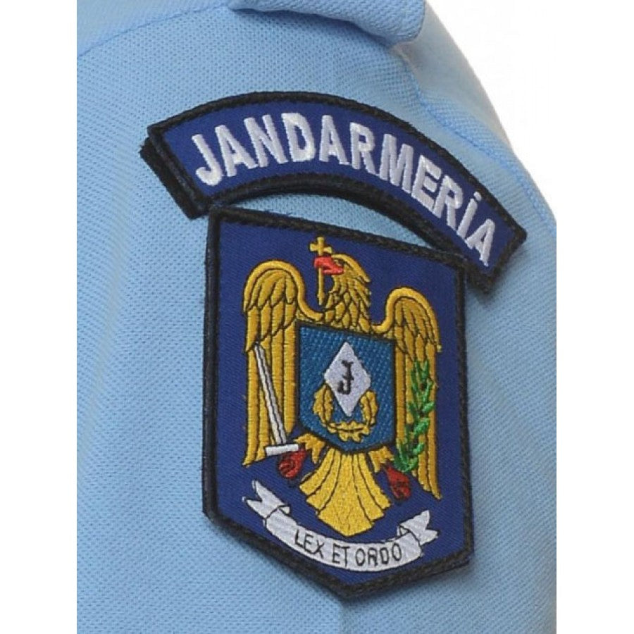 Tricou polo JANDARMERIA bleu - dama - cu emblema