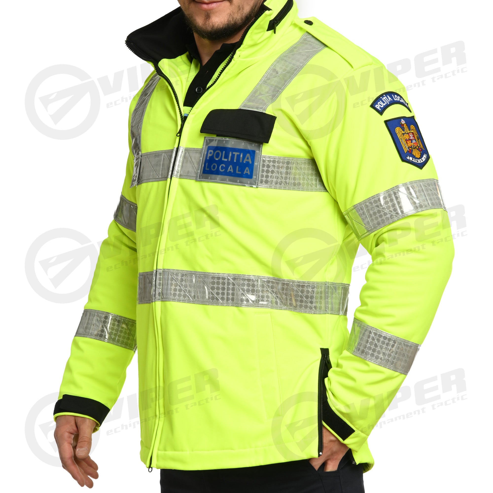 Scurta Hi-Vis Politia Locala (cu mesada detasabila)