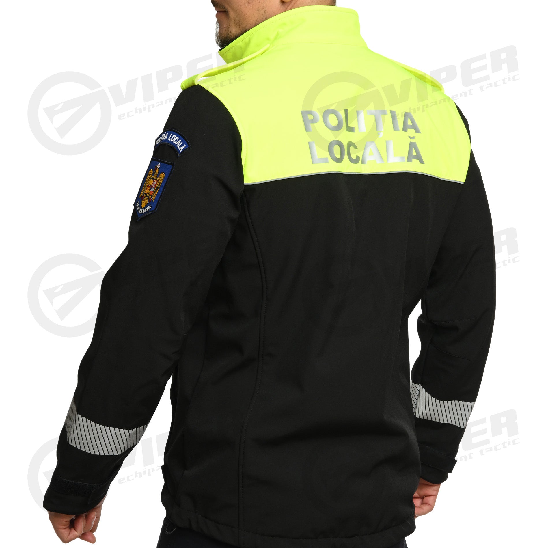 Geaca Viper® Duty Softshell Politia Locala (Hi-Vis/Negru)