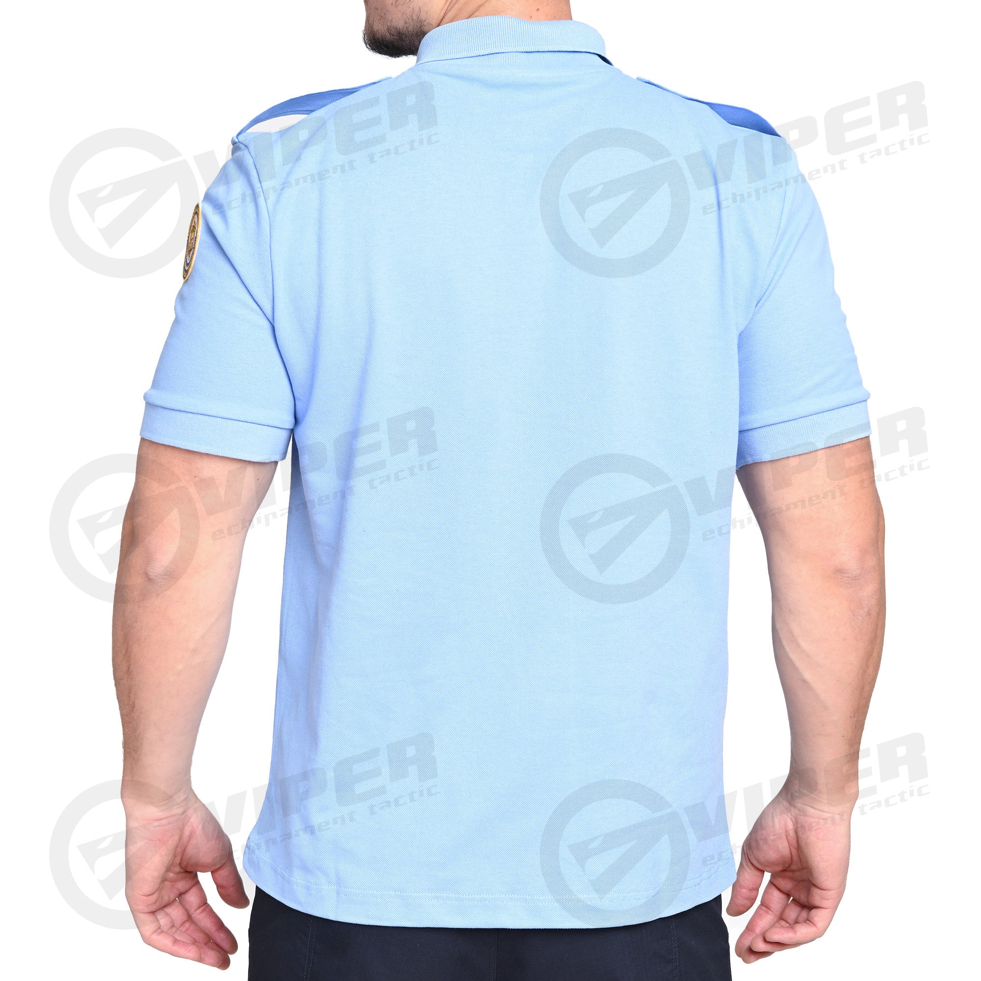 Tricou Polo Bleu Ministerul Justitiei (50% Bumbac - 50% Poliester, cu emblema)