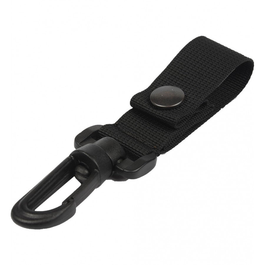 Belt clip with plastic carabiner