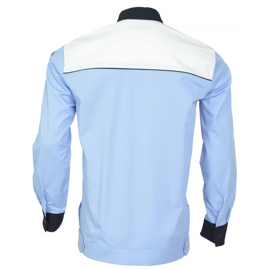 Blouse shirt with band - long sleeve - Local Police - men (white/blue/navy) 
