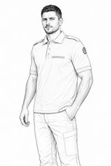 Tricou Polo Bleu Ministerul Justitiei (50% Bumbac - 50% Poliester, cu emblema)